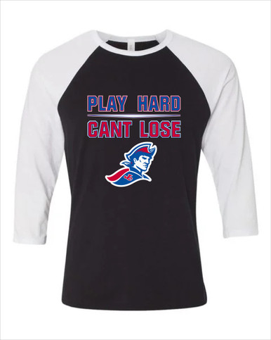 Jay County Patriots Play Hard, Can't Lose Women's Baseball T-Shirt