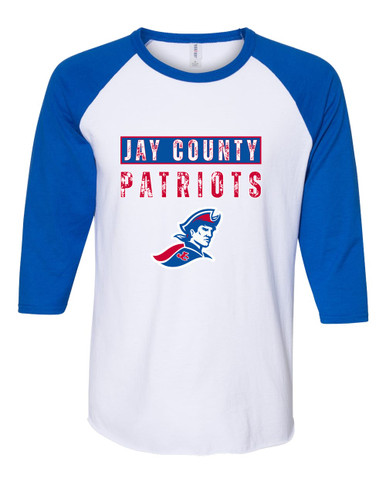 Jay County Patriots Mascot #9 Women's Baseball T-Shirt