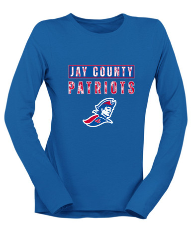 Jay County Patriots Mascot #9 Women's Premium LS T-Shirt