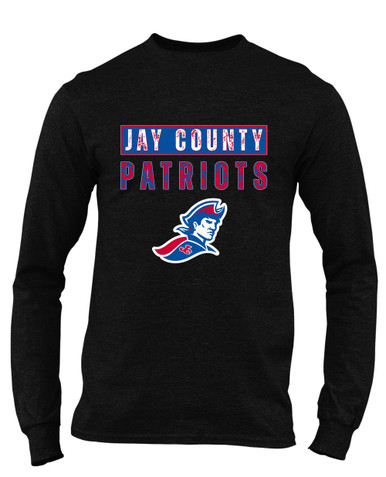 Jay County Patriots Mascot #9 Men's Premium LS T-Shirt