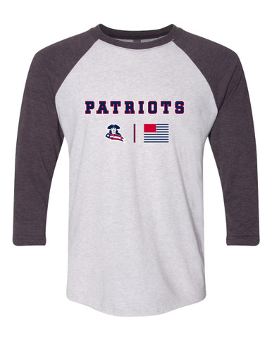 Truman Patriots Team Colors Flag Men's Baseball T-Shirt