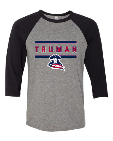 Truman Patriots Mascot #4 Women's Baseball T-Shirt