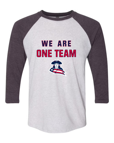 Truman Patriots We Are One Team Women's Baseball T-Shirt