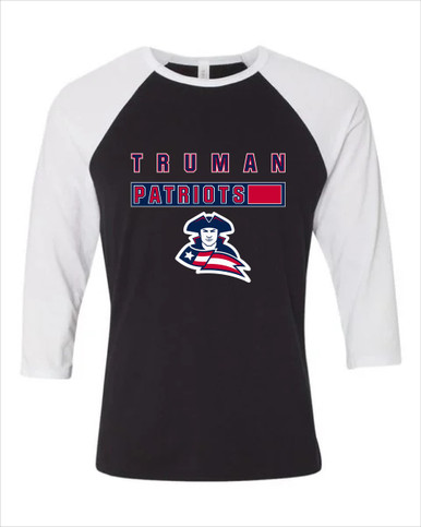 Truman Patriots Mascot #7 Men's Baseball T-Shirt