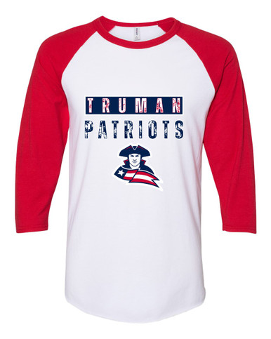 Truman Patriots Mascot #9 Women's Baseball T-Shirt