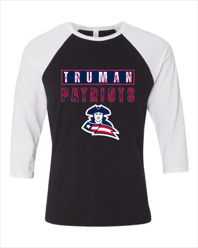 Truman Patriots Mascot #9 Men's Baseball T-Shirt