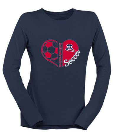 Truman Patriots Heart Soccer Women's LS T-Shirt