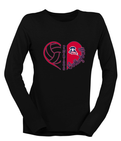 Truman Patriots Heart Volleyball Women's LS T-Shirt