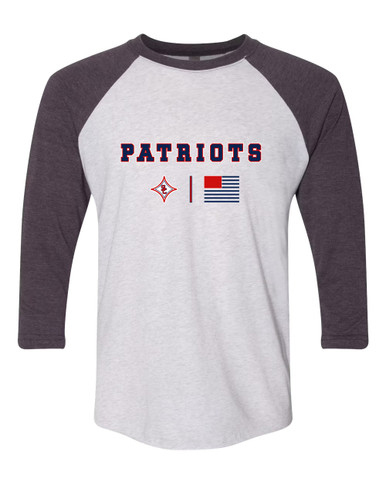 Sandy Creek Patriots Team Colors Flag Men's Baseball T-Shirt