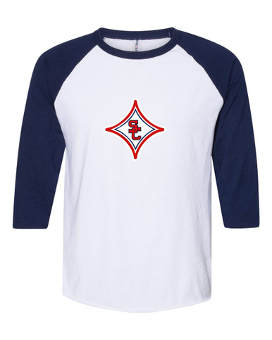 Sandy Creek Patriots Mascot #1 Women's Baseball T-Shirt
