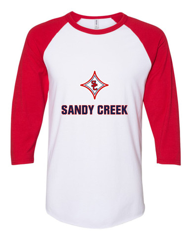 Sandy Creek Patriots Mascot #2 Women's Baseball T-Shirt