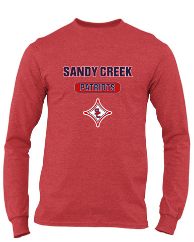 Sandy Creek Patriots Mascot #3 Men's LS T-Shirt