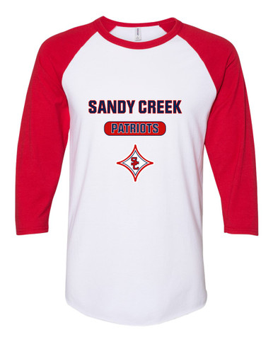 Sandy Creek Patriots Mascot #3 Men's Baseball T-Shirt