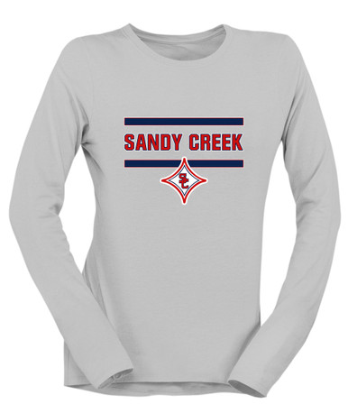 Sandy Creek Patriots Mascot #4 Women's LS T-Shirt