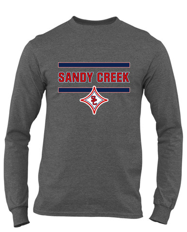 Sandy Creek Patriots Mascot #4 Men's LS T-Shirt