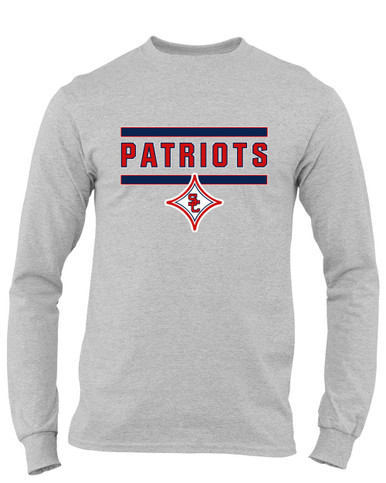 Sandy Creek Patriots Mascot #5 Men's LS T-Shirt