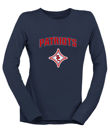 Sandy Creek Patriots Mascot #6 Women's LS T-Shirt