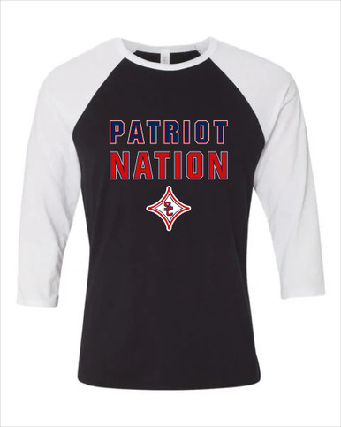 Sandy Creek Patriots Nation #2 Women's Baseball T-Shirt