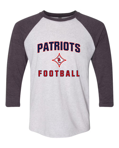 Sandy Creek Patriots Football #1 Women's Baseball T-Shirt