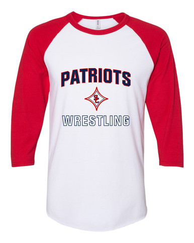 Sandy Creek Patriots Wrestling Women's Baseball T-Shirt