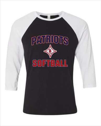 Sandy Creek Patriots Softball #1 Women's Baseball T-Shirt