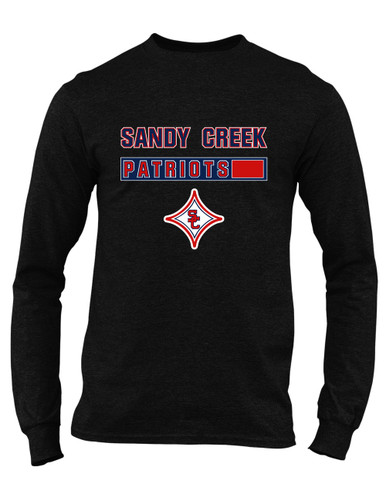 Sandy Creek Patriots Mascot #7 Men's LS T-Shirt