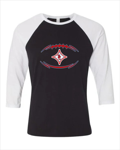Sandy Creek Patriots Football #3 Women's Baseball T-Shirt