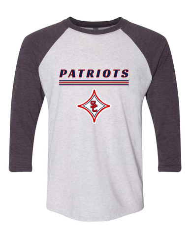 Sandy Creek Patriots Mascot #8 Men's Baseball T-Shirt