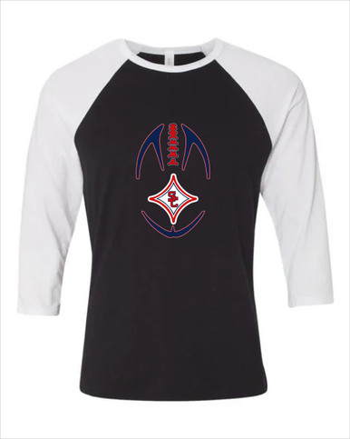 Sandy Creek Patriots Football #4 Women's Baseball T-Shirt