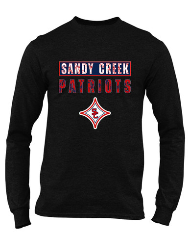 Sandy Creek Patriots Mascot #9 Men's LS T-Shirt