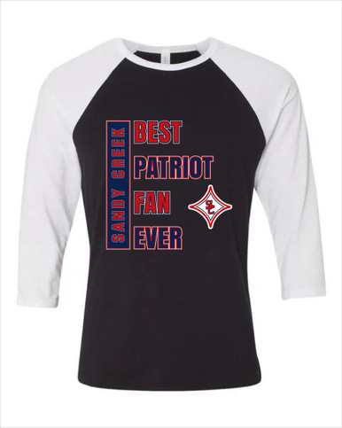 Sandy Creek Patriots Best Patriot Fan Women's Baseball T-Shirt