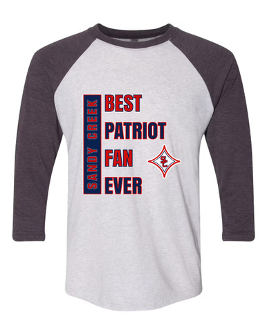 Sandy Creek Patriots Best Patriot Fan Men's Baseball T-Shirt
