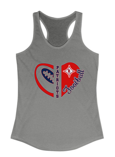 Sandy Creek Patriots Heart Football Women's Tank Top