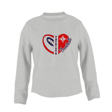 Sandy Creek Patriots Heart Football Women's Sweatshirt