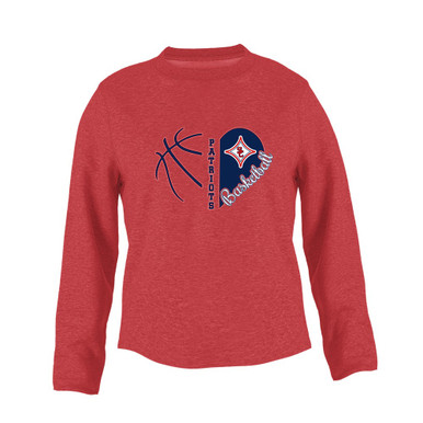 Sandy Creek Patriots Heart Basketball Women's Sweatshirt