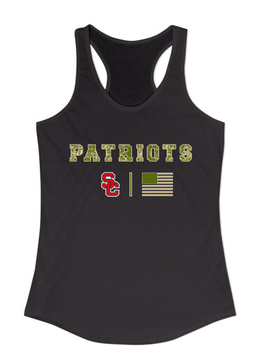Sandy Creek Patriots SC Script Camo Flag Women's Tank Top