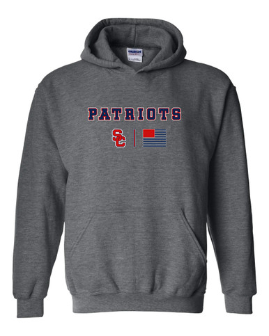 Sandy Creek Patriots SC Script Team Colors Flag Men's Hoodie
