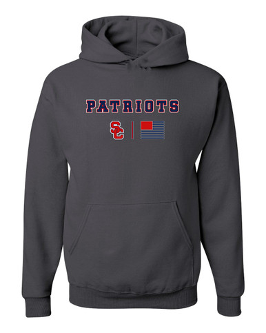 Sandy Creek Patriots SC Script Team Colors Flag Men's Premium Hoodie