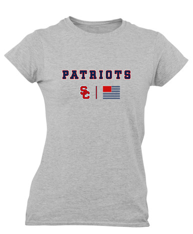 Sandy Creek Patriots SC Script Team Colors Flag Women's Premium SS T-Shirt