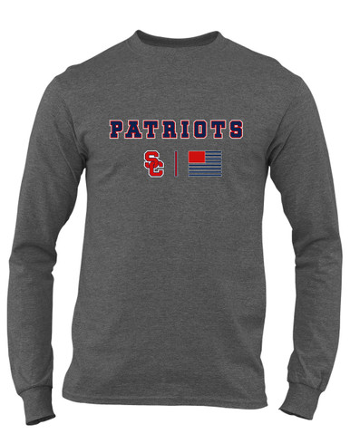 Sandy Creek Patriots SC Script Team Colors Flag Men's Premium LS T-Shirt