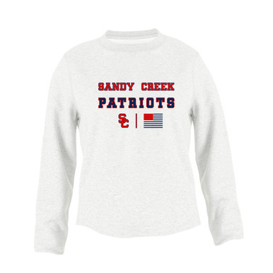 Sandy Creek Patriots SC Script Spirit Flag Women's Sweatshirt