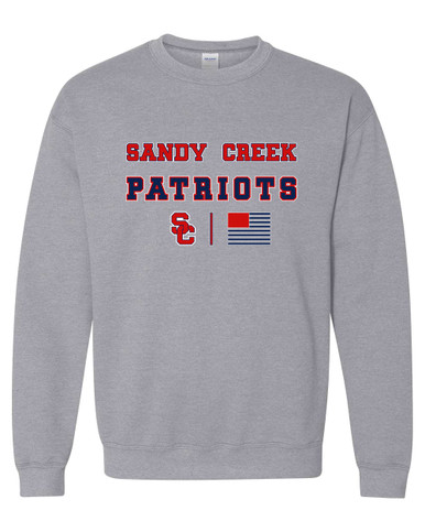 Sandy Creek Patriots SC Script Spirit Flag Men's Sweatshirt