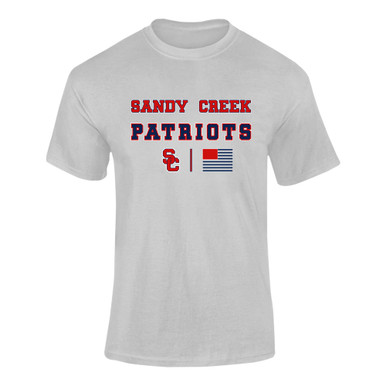 Sandy Creek Patriots SC Script Spirit Flag Men's SS T-Shirt
