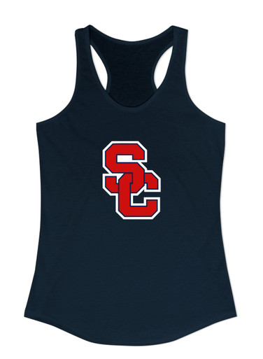 Sandy Creek Patriots SC Script Mascot #1 Women's Tank Top