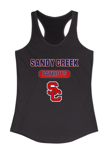 Sandy Creek Patriots SC Script Mascot #3 Women's Tank Top