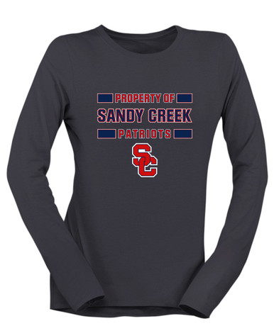 Sandy Creek Patriots SC Script Property Of Women's LS T-Shirt