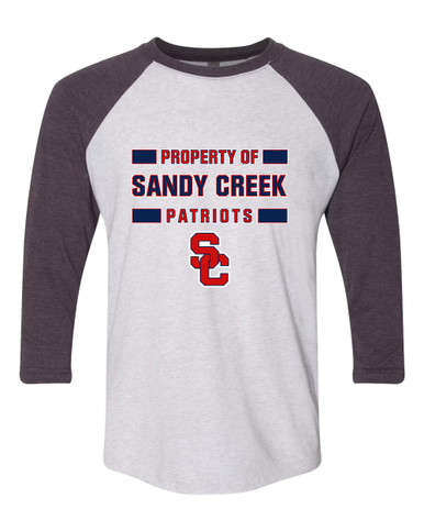 Sandy Creek Patriots SC Script Property Of Women's Baseball T-Shirt
