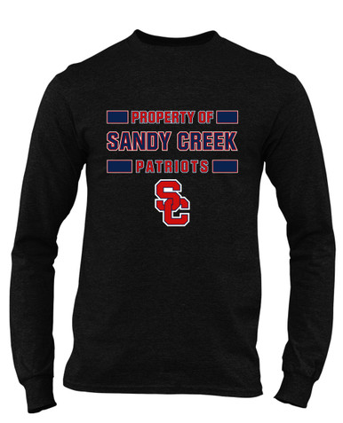 Sandy Creek Patriots SC Script Property Of Men's LS T-Shirt