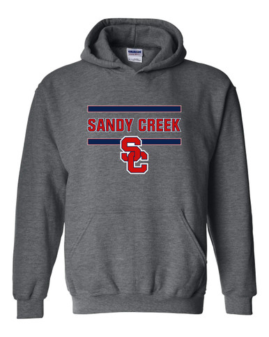 Sandy Creek Patriots SC Script Mascot #4 Men's Hoodie