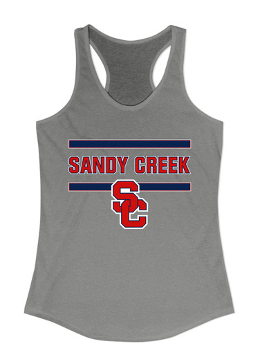 Sandy Creek Patriots SC Script Mascot #4 Women's Tank Top